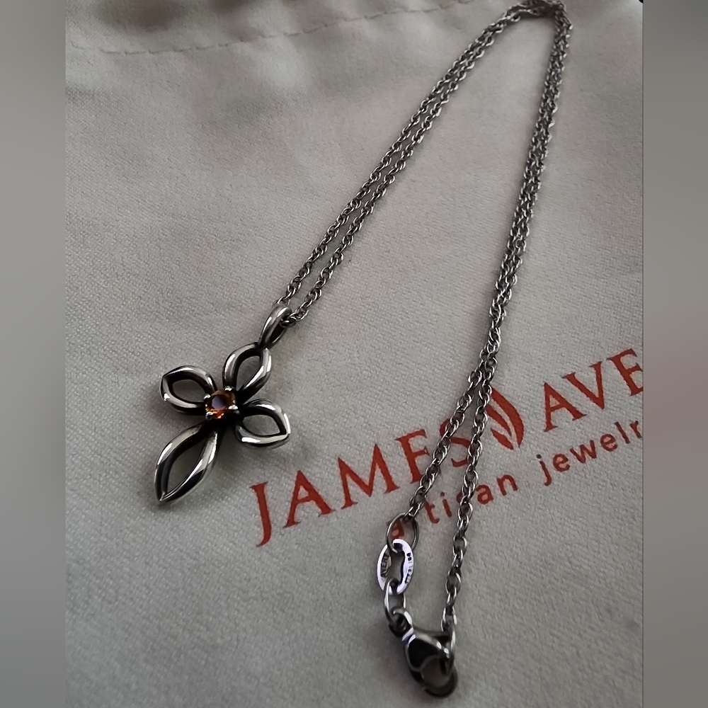 James Avery Cross Pendent And Necklace